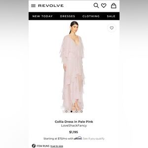 LoveShackFancy Pink Ruffled Collins Dress